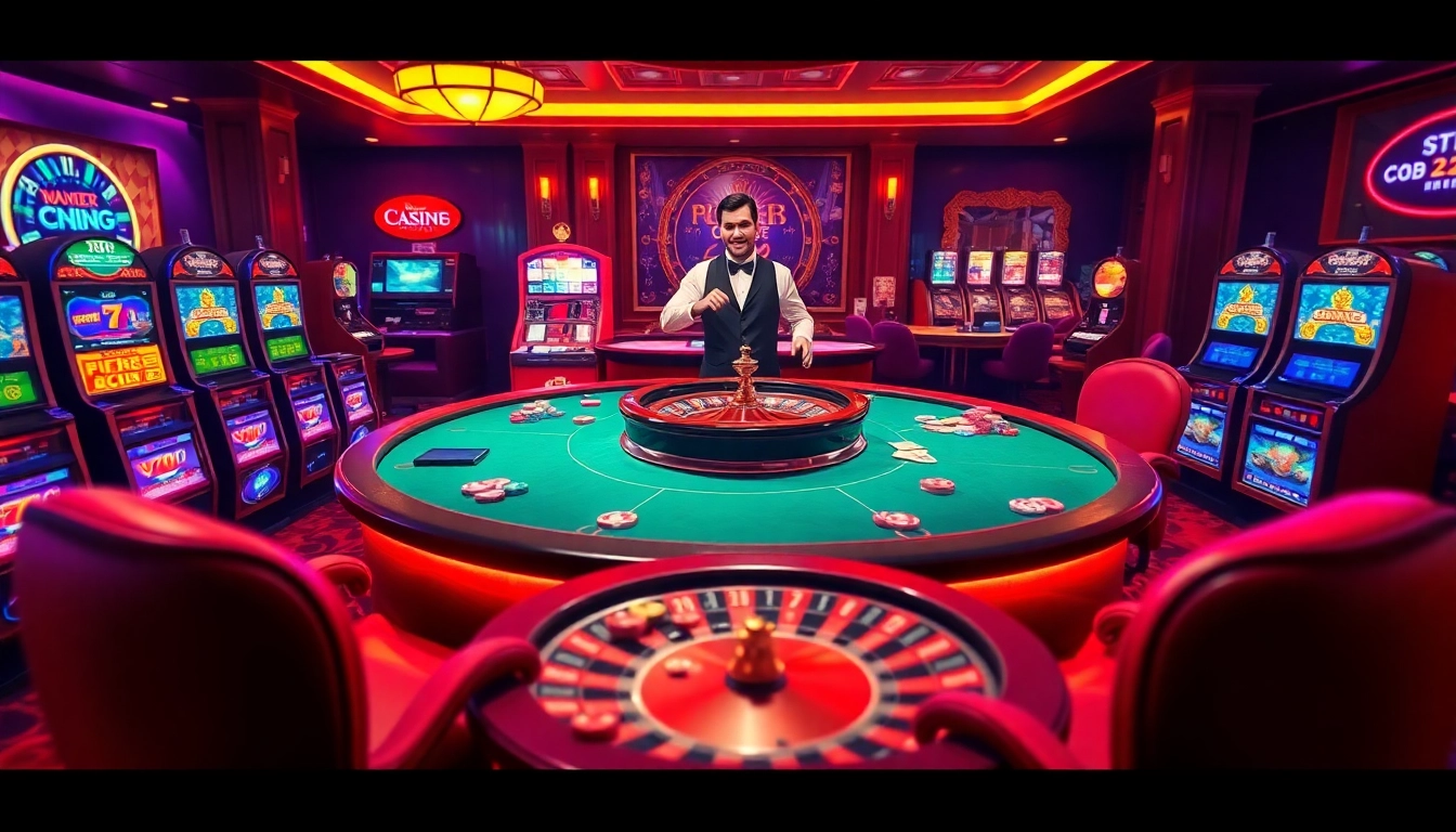 Engaging casino atmosphere showcasing poker and roulette at XX88.COM.